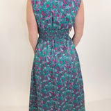 Garden Glide Zip-Front Midi Dress