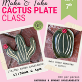 Cactus Plate Making Class by Everhart Ceramics
