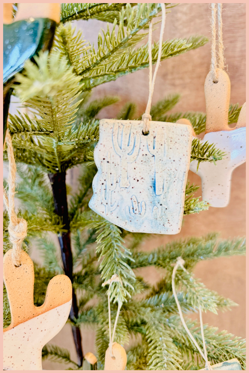 Handmade Arizona State Ornament | Everhart Ceramics
