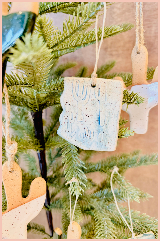 Handmade Arizona State Ornament | Everhart Ceramics