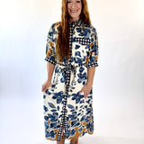 Wild Indigo Midi Dress