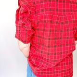 Plaid Button Down Washed Shirt