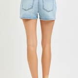 RISEN Slouchy Jorts w/ Embroidered Detail