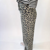 RISEN Slouchy Leopard Ankle Barrel Pants