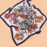 Large Floral Print Bandana Scarf | Off White