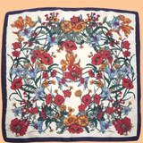 Large Floral Print Bandana Scarf | Off White