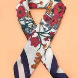 Large Floral Print Bandana Scarf | Off White