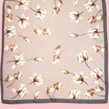 Floral Print Silky Bandana Scarf