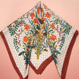 Large Floral Print Bandana Scarf