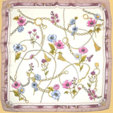 Vintage Floral Print Bandana Scarf | Pink