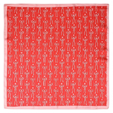 Bow and Heart Silky Bandana Scarf | Red