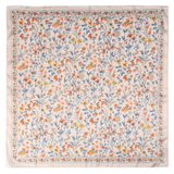 Floral Flower Silky Bandana Scarf | Beige