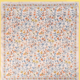 Floral Flower Silky Bandana Scarf | Beige