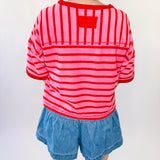Cropped Stripe Casual Comfy Knit Top