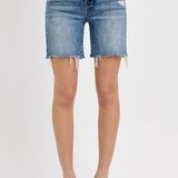 RISEN Tummy Control High Rise Loose Fit Mid Length Shorts