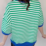 Oversized Stripe Casual Knit Top