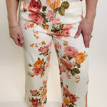 Rosé Garden Wide Leg Denim Pants