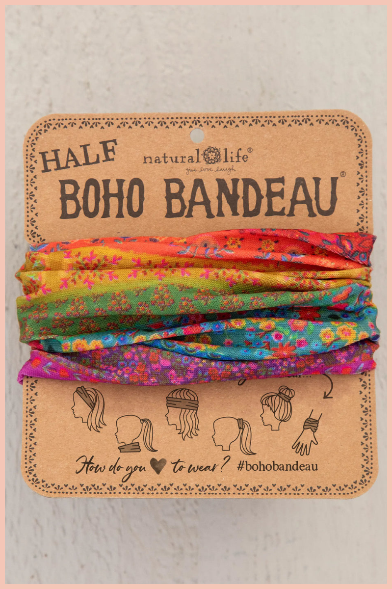 Half Boho Bandeau | Rainbow Border