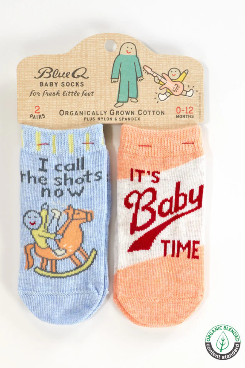 I Call The Shots Now/ It's Baby Time Baby Socks