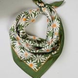 Flower Silky Bandana Scarf