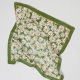 Flower Silky Bandana Scarf