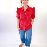Plaid Button Down Washed Shirt