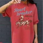 heart breaker graphic tee in red