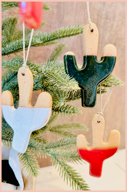 Handmade Cactus Ornament | Everhart Ceramics