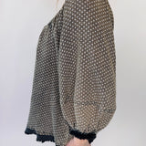 Dots Washed Cotton Gauze Top