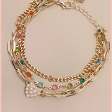Pearl Heart Layer Bracelet