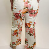 Rosé Garden Wide Leg Denim Pants
