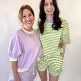 Back Pleated French Terry Skort