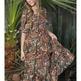 Cactus Candy 1/4 Sleeve Midi Dress