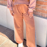 Color Tape Detail Knit Bottoms