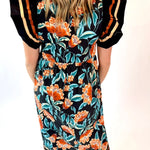 Floral Print Midi Dress + Flutter Sleeves