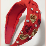 Heart Seed Bead Headband