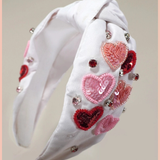 Heart Seed Bead Headband