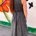 Mineral Washed Rib Knit Cargo Dress