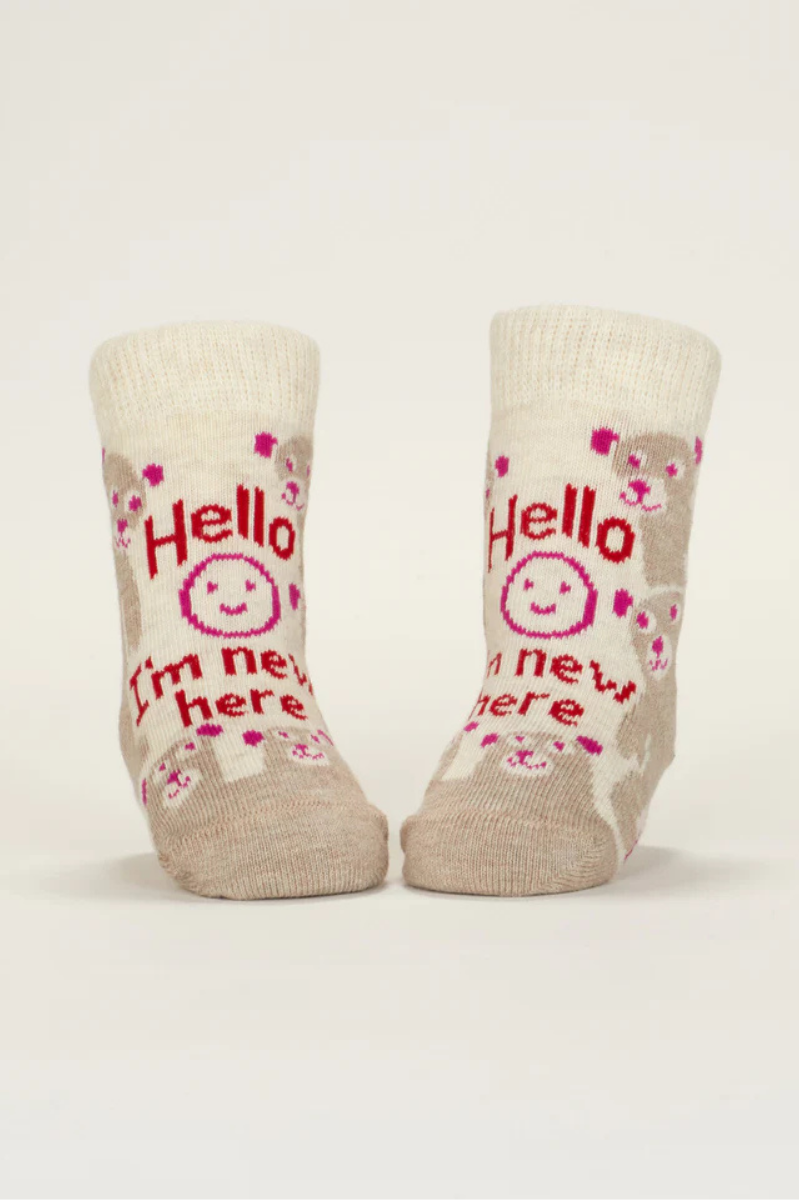 Hello I'm New Here/ Have You Ever Tried Screaming??? Baby Socks