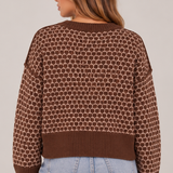 Geometric Check Knit Sweater