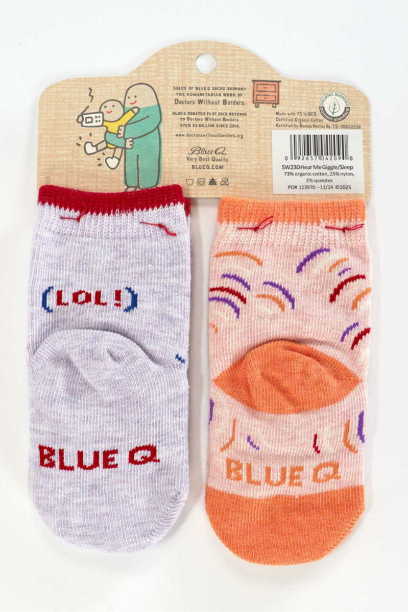 Wait 'til You Hear Me Giggle./ Just Sleep When I Sleep. Lol. Baby Socks