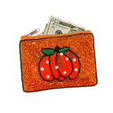 Pumpkin Pearl Seedbead Coin Purse