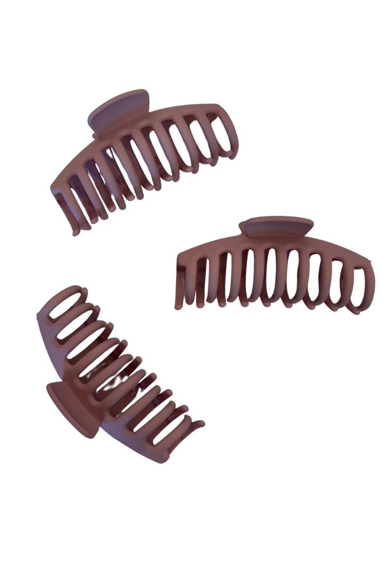 Curved Matte Claw Clip | Mauve
