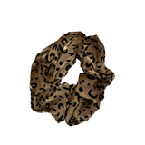 Satin and Velvet Leopard Print Scrunchie
