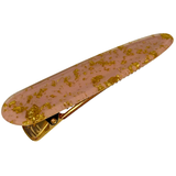 Gold-Flecked Acrylic Hair Clips