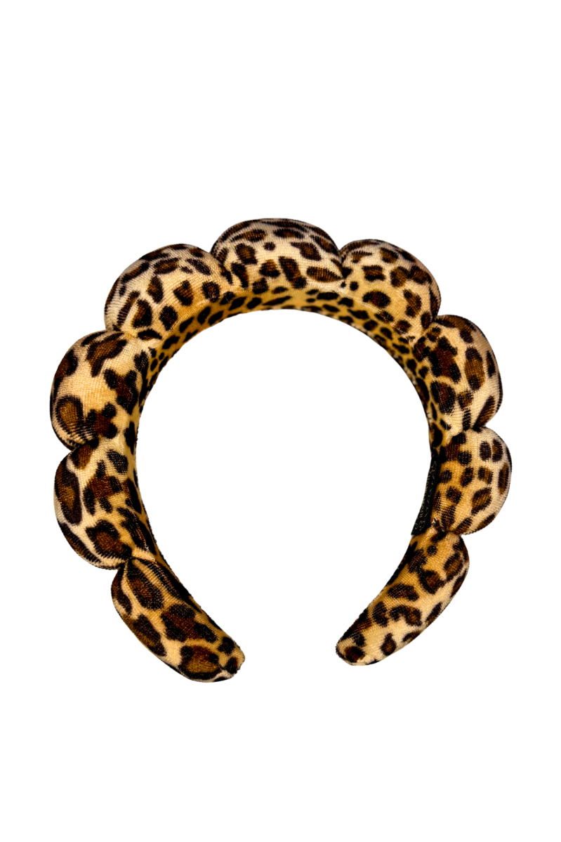 Leopard Print Spa Bubble Headband