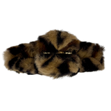 Leopard Print Fuzzy Claw Clip