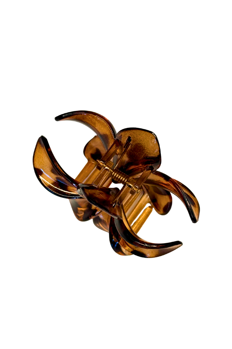 Leopard Print Flower Hair Clip