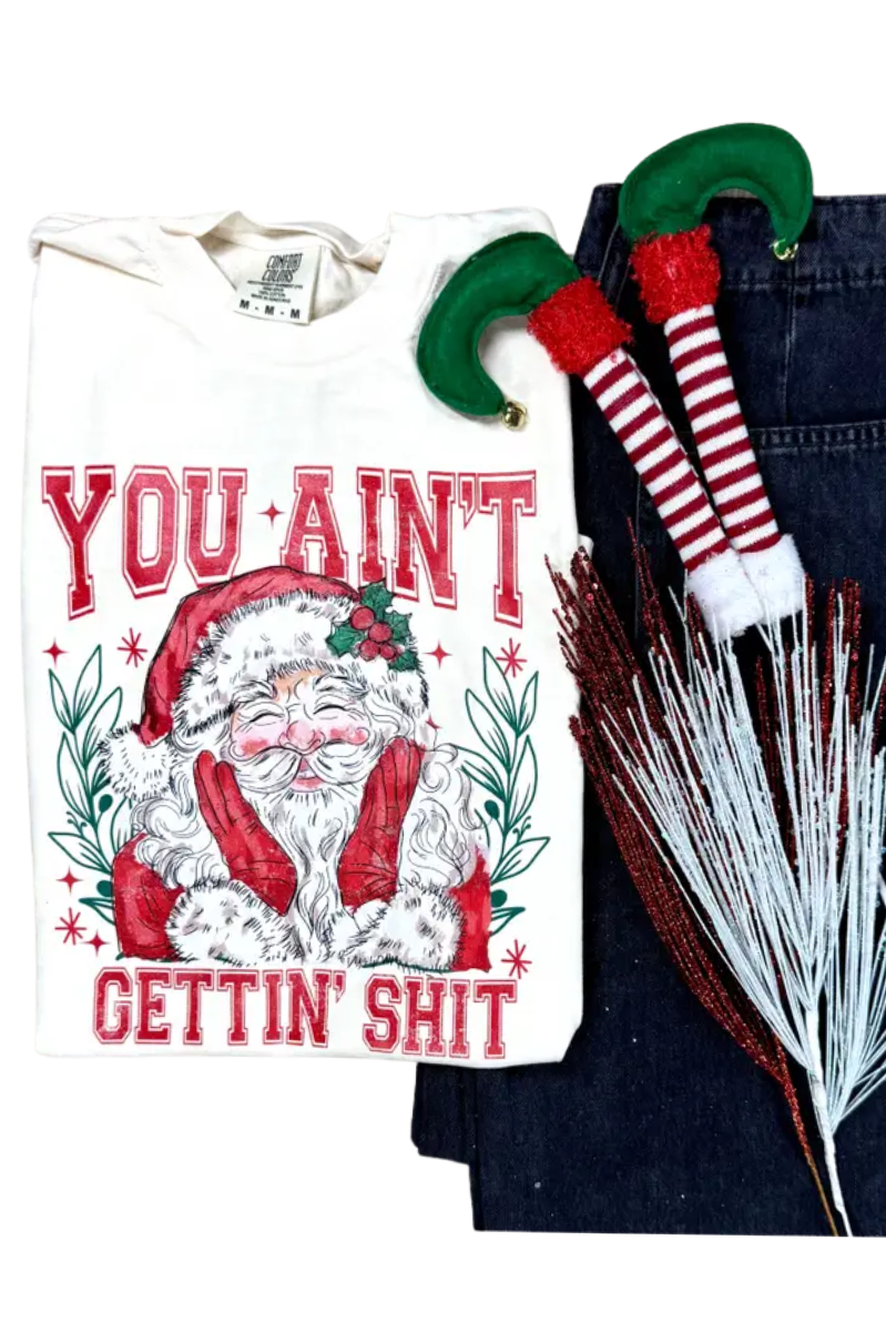 Ain't Gettin' Shit Graphic Holiday Tee