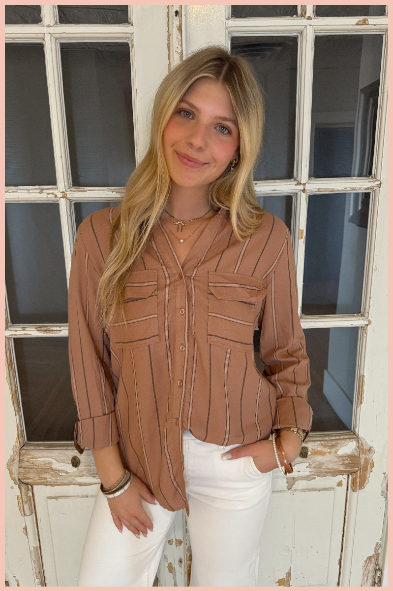Striped Button Up